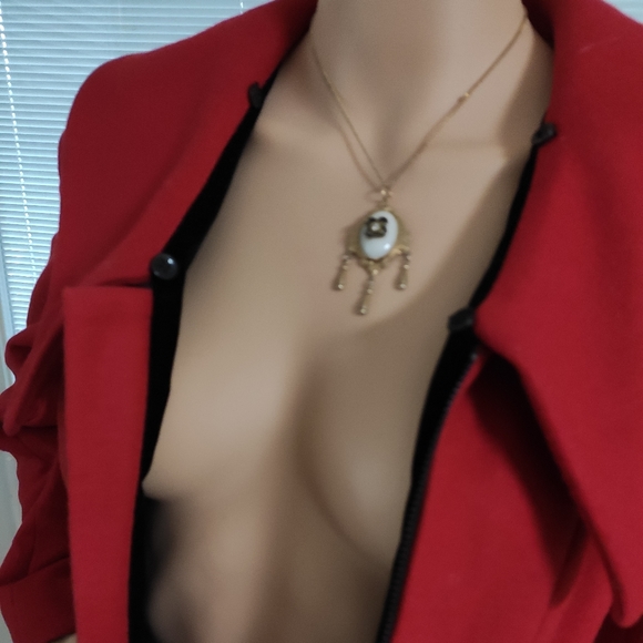 Alice + Olivia Red Tulip Coat, S/P - Picture 7 of 9